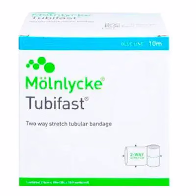 VENDA TUBULAR TUBIFAST VISCOSA CON ELASTICO 1 UNIDAD 1 m x 7,5 cm COLOR AZUL