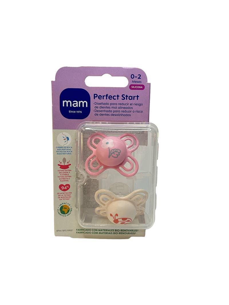 Imagen de Chupete silicona mam perfect start 0 -2 meses r pack doble
