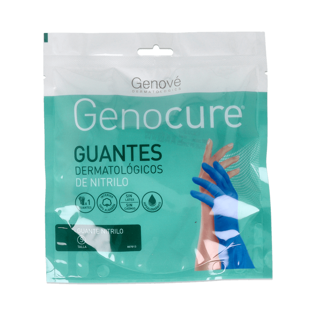 Imagen de Guantes de nitrilo genocure dermatologico talla s/6 1 par