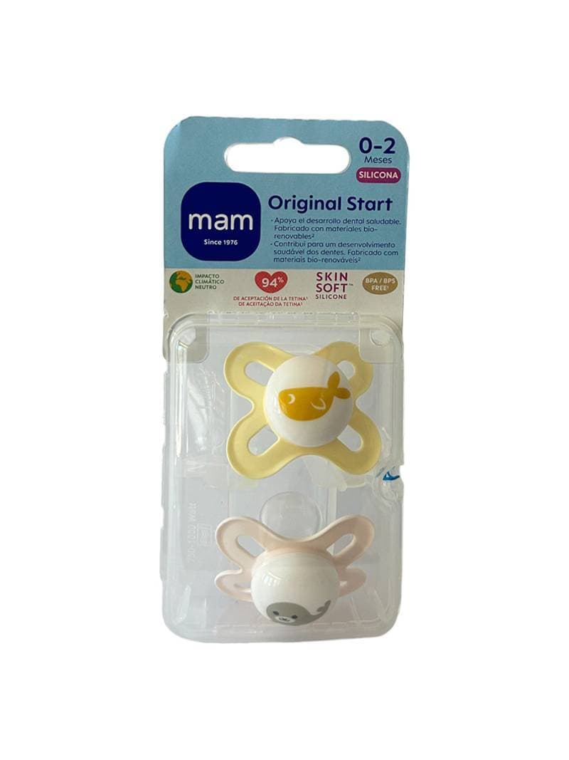 Imagen de Chupete silicona fisiologico mam start 0 - 2 meses n pack doble