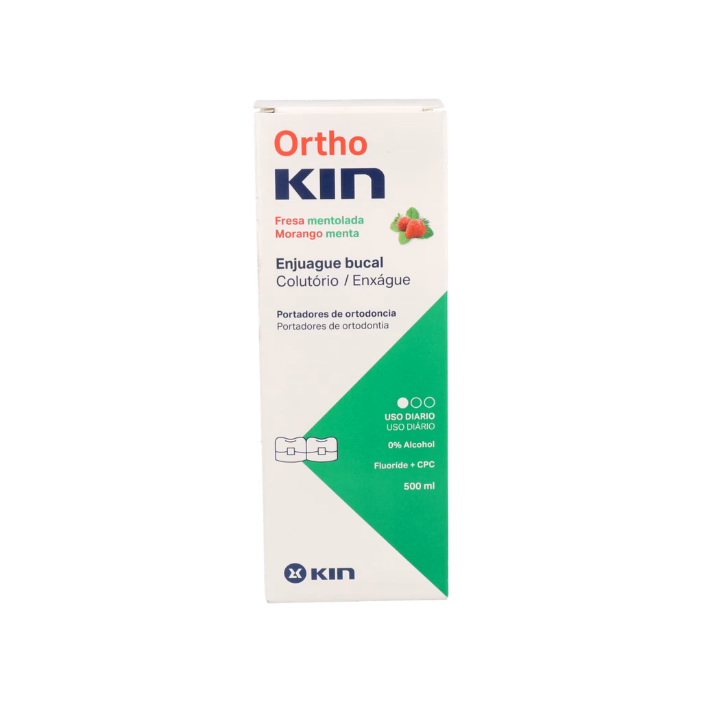 ORTHOKIN ENJUAGUE BUCAL 1 FRASCO 500 ml SABOR FRESA MENTOLADA