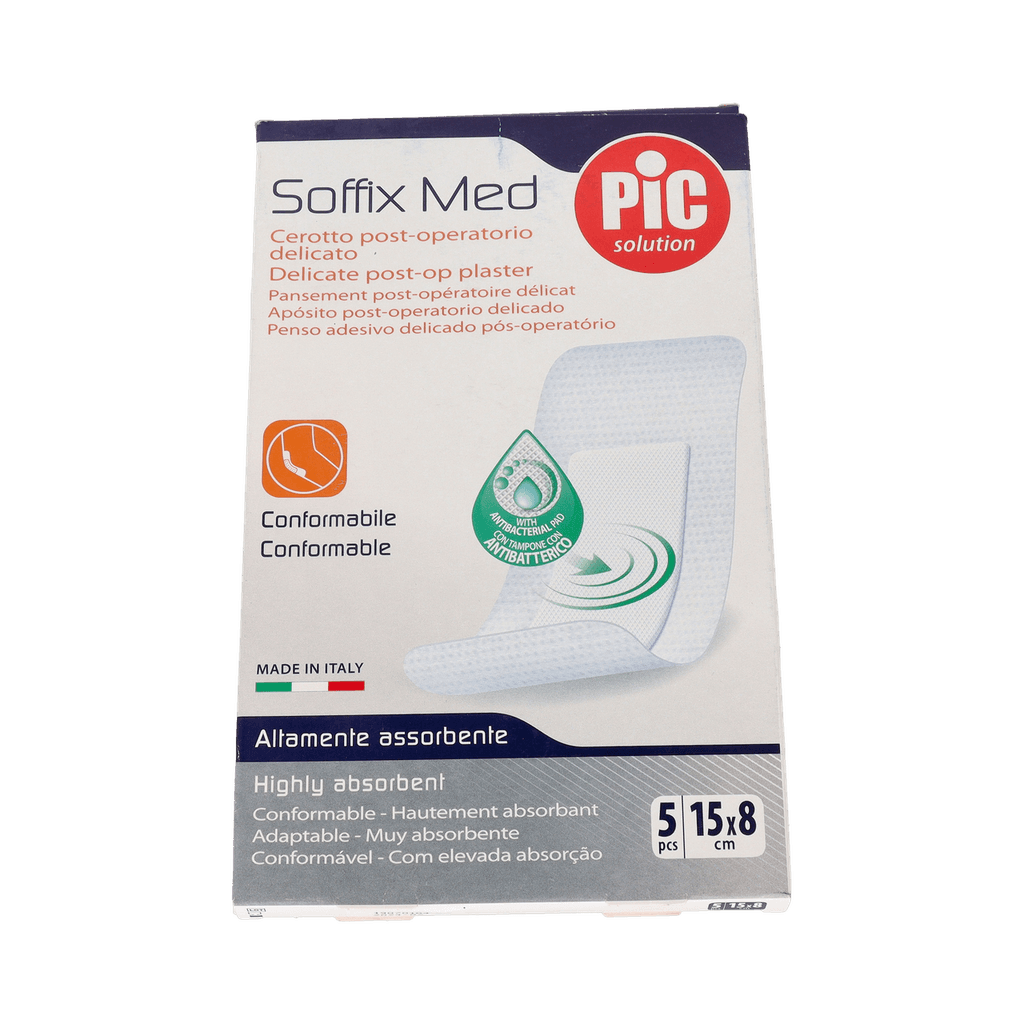 Imagen de Pic soffix med antibacteriano post op aposito adhesivo 5 apositos x 8 cm