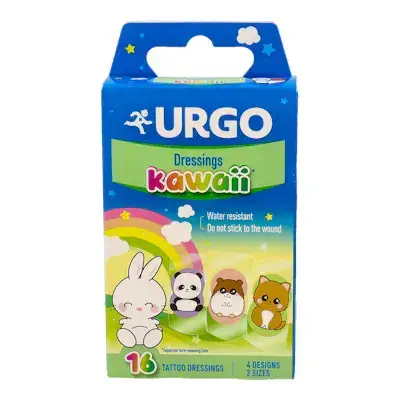 Imagen de Urgo apositos infantiles aposito adhesivo kawai 16 unidades pack surtido