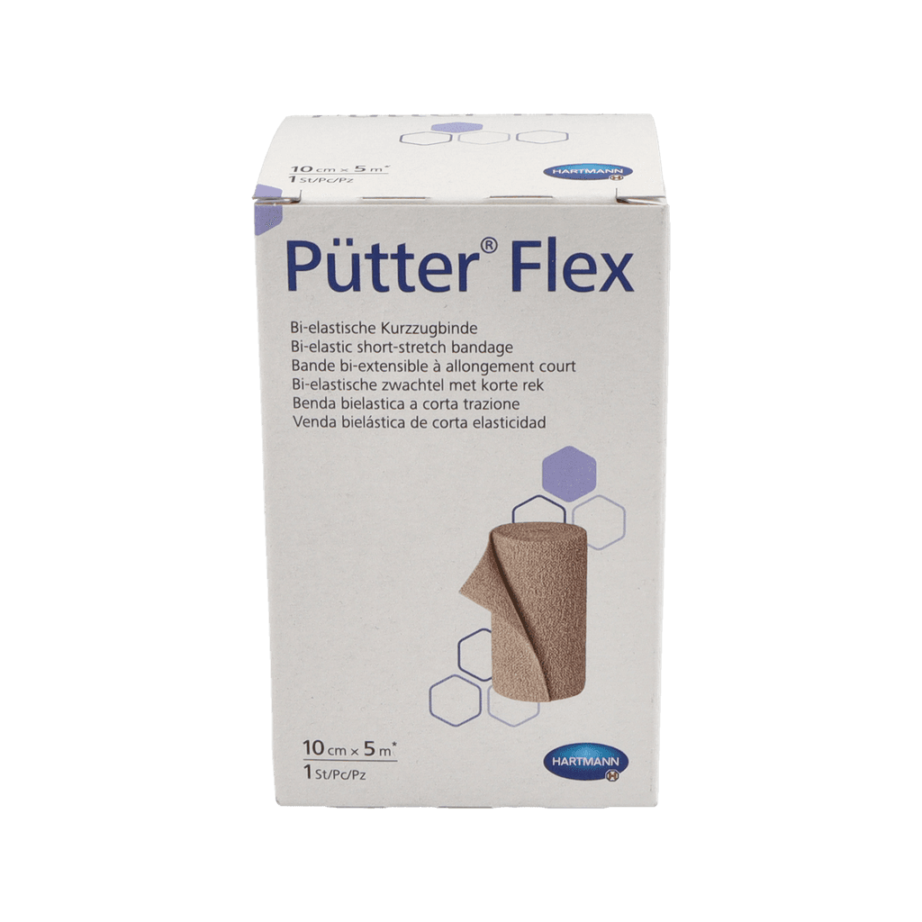 Imagen de Venda compresiva bielastica putter flex comp fuerte traccion corta 1 unidad 5 m x 10 cm