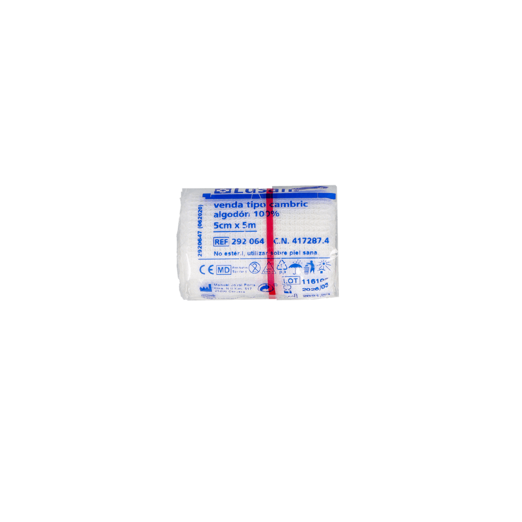 Imagen de Venda De Gasa Hidrofila Cambric Lusan 5 X 5