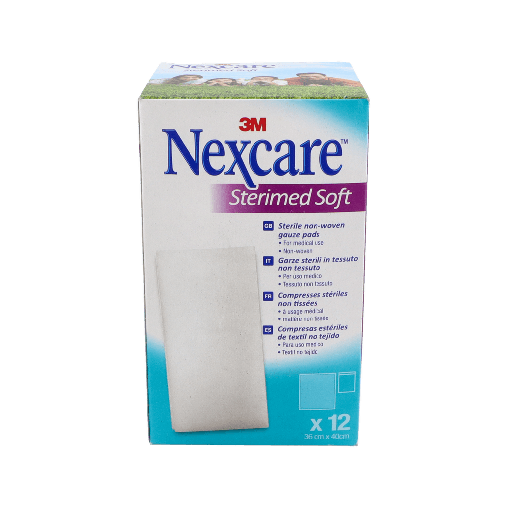Imagen de 3M nexcare sterimed soft gasa esteril tejido sin tejer 12 unidades 36 cm x 40 cm