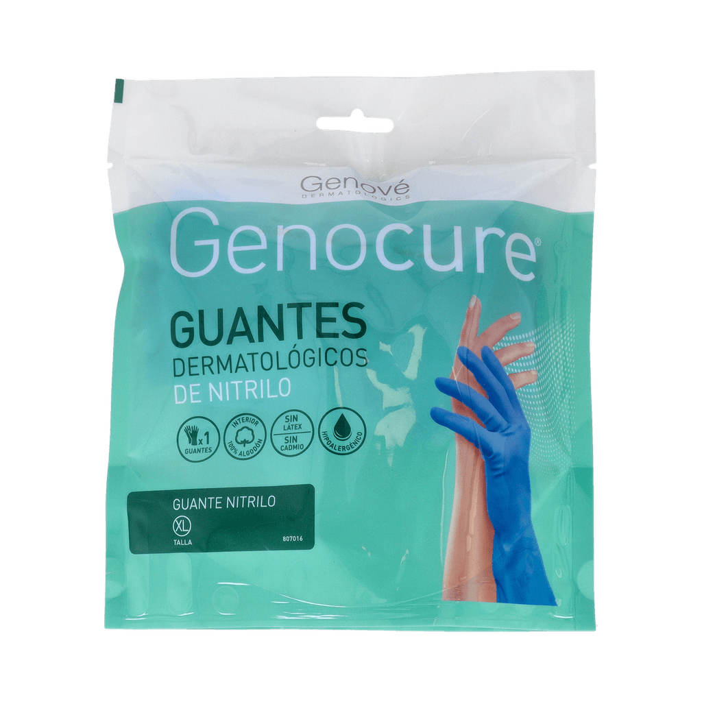 Imagen de Guantes de nitrilo genocure dermatologico talla xl/9 1 par