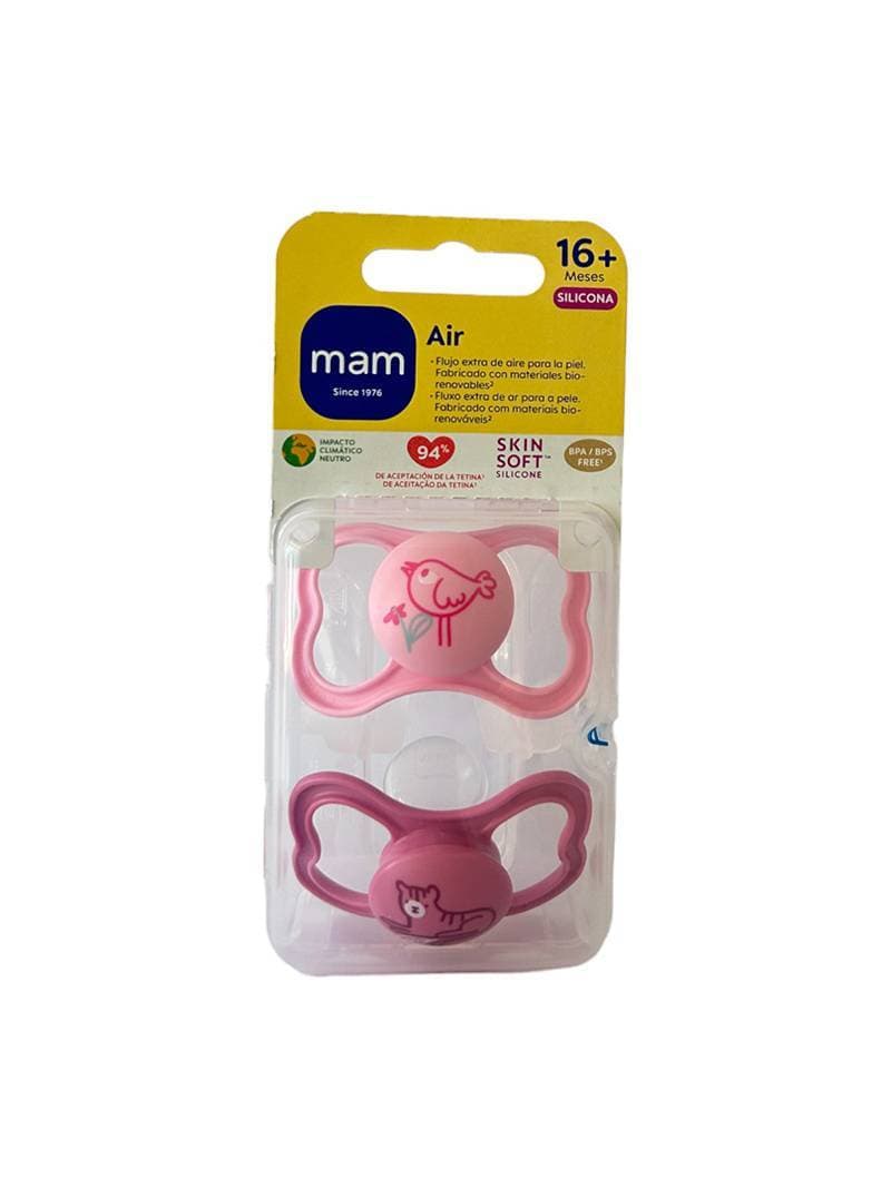 Imagen de Chupete silicona simetrica mam air + 16 meses matt r pack doble