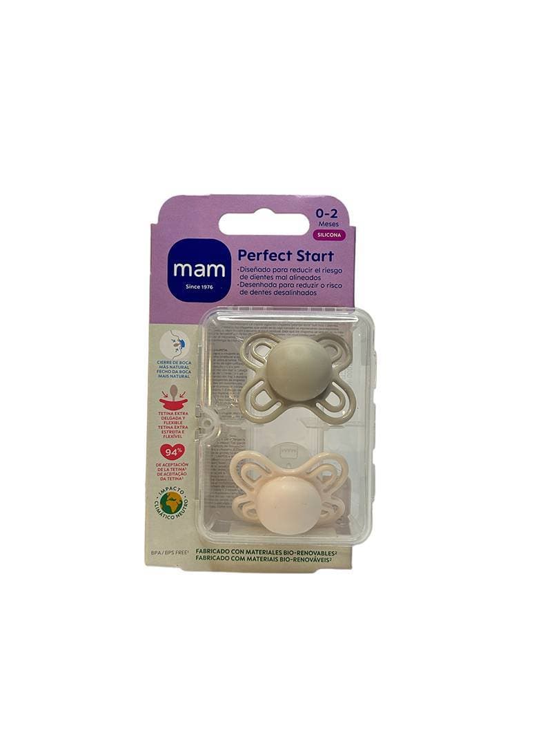 Imagen de Chupete silicona mam perfect start 0 -2 meses n pack doble