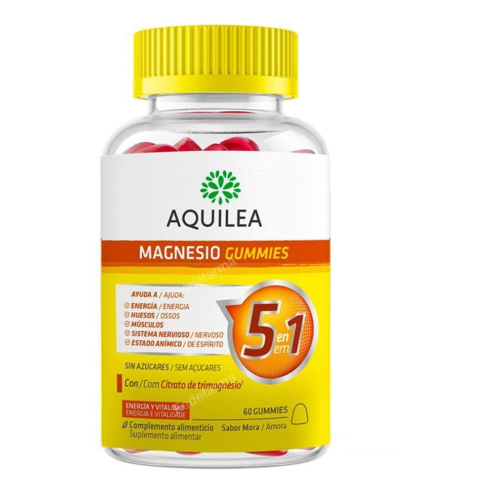 Imagen de Aquilea Magnesio Gummies 60 Gominolas Sabor Mora