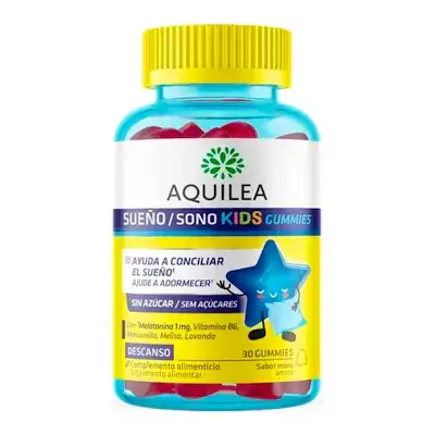 Imagen de Aquilea Sueño Kids Gummies 30 Gummies Sabor Mora