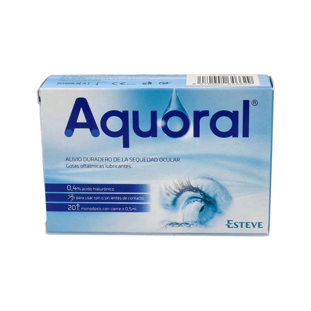 Imagen de Aquoral Gotas Oftalmicas Lubricantes Esteriles 20 Monodosis