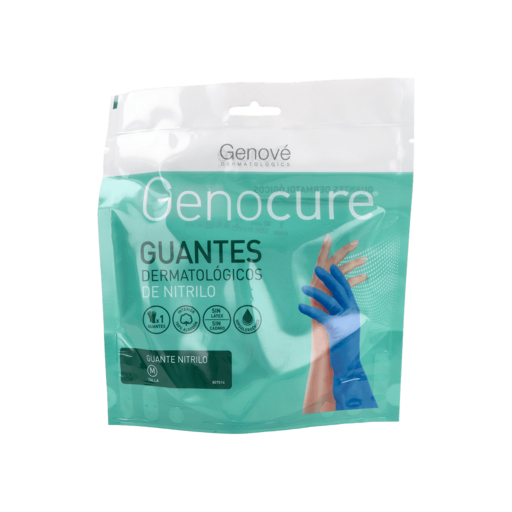 Imagen de Guantes de nitrilo genocure dermatologico talla m/7 1 par