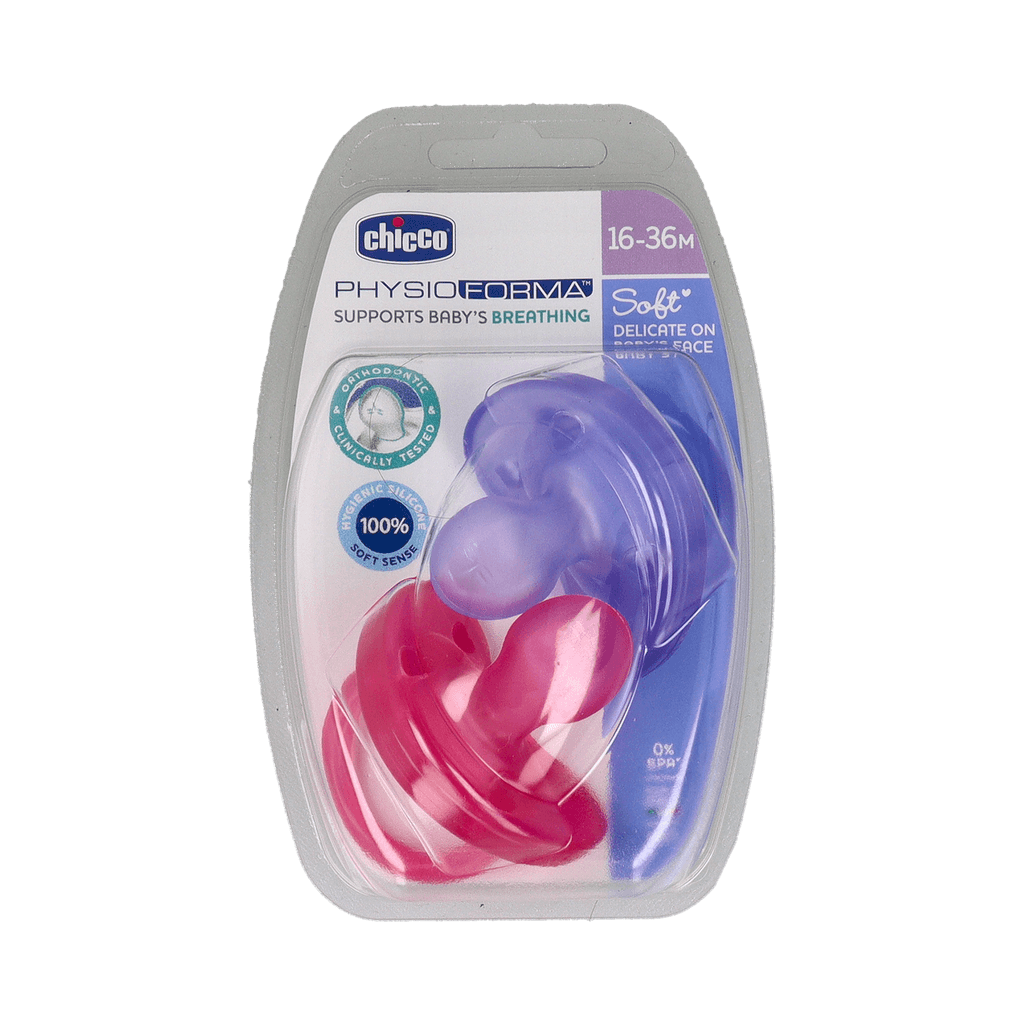 Imagen de Chupete Silicona Chicco Physioforma Soft + 12 Meses Niña