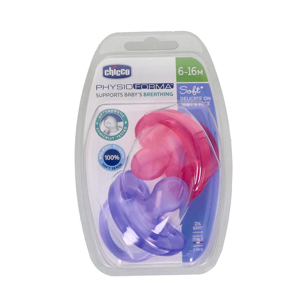 Imagen de Chupete Silicona Chicco Physioforma Soft 6 - 12 Meses Niña