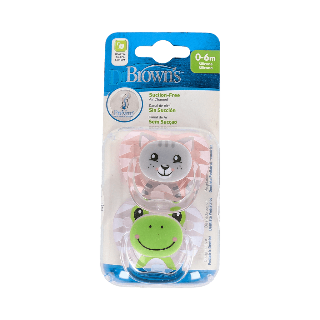 Imagen de Chupete Silicona Dr Brown´S Prevent Classic Animal Faces 0 - 6 Meses Niña