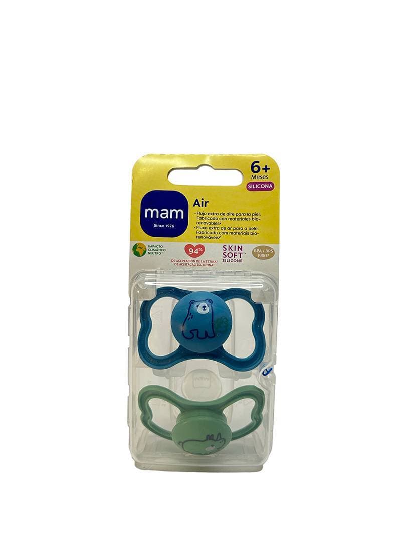 Imagen de Chupete silicona fisiologico mam air + 6 meses matt a pack doble
