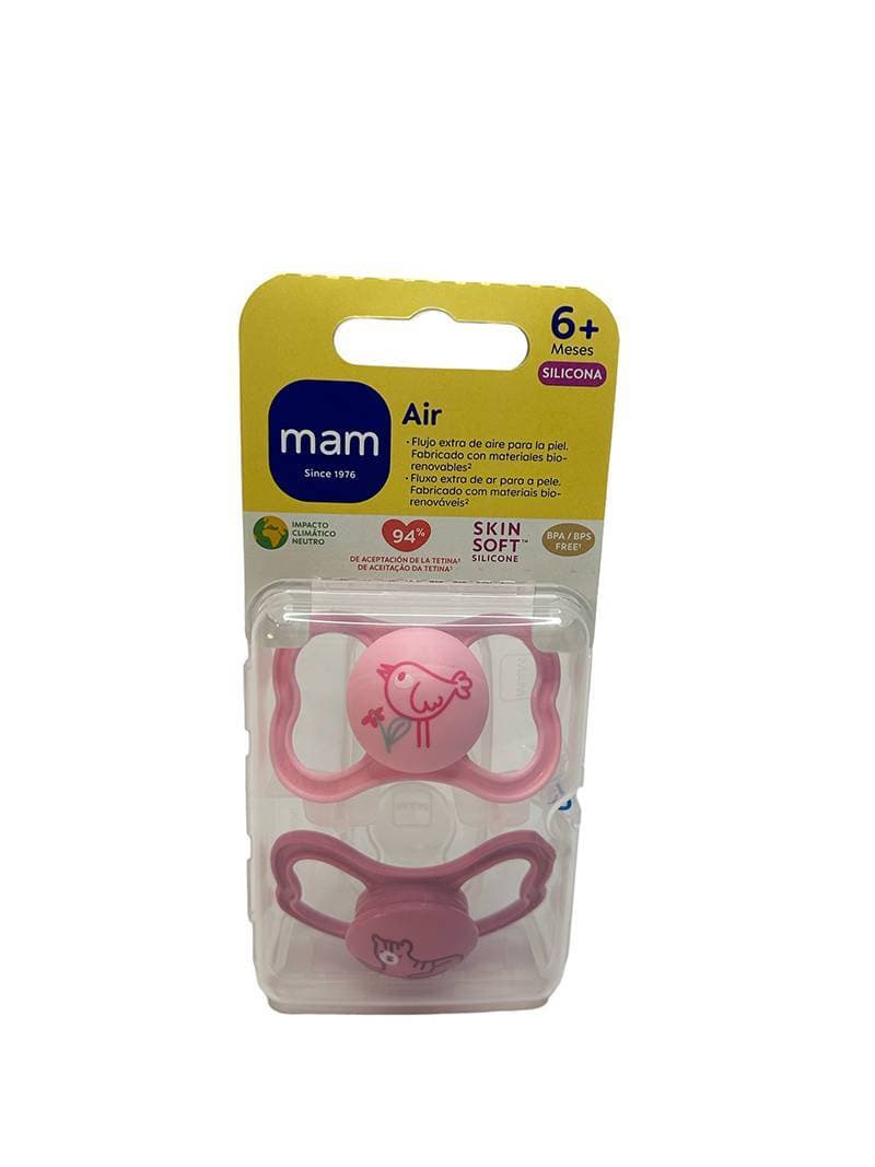 Imagen de Chupete silicona fisiologico mam air + 6 meses matt r pack doble