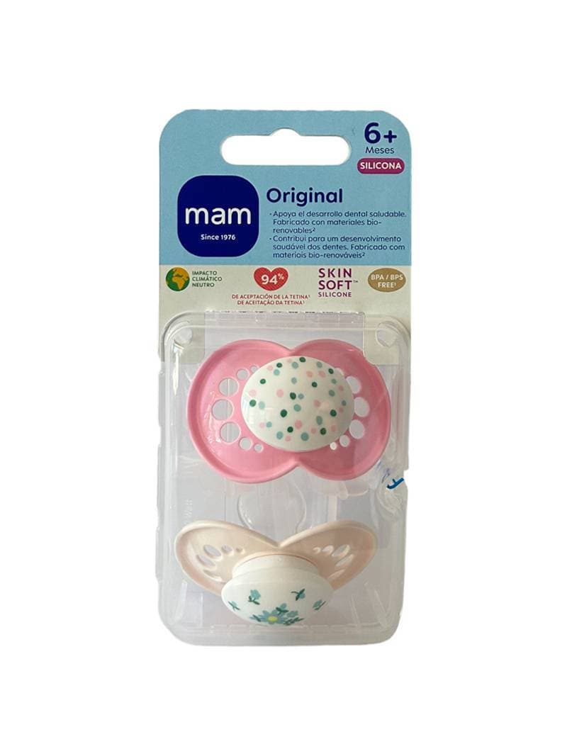 Imagen de Chupete silicona fisiologico mam original + 6 meses r pack doble