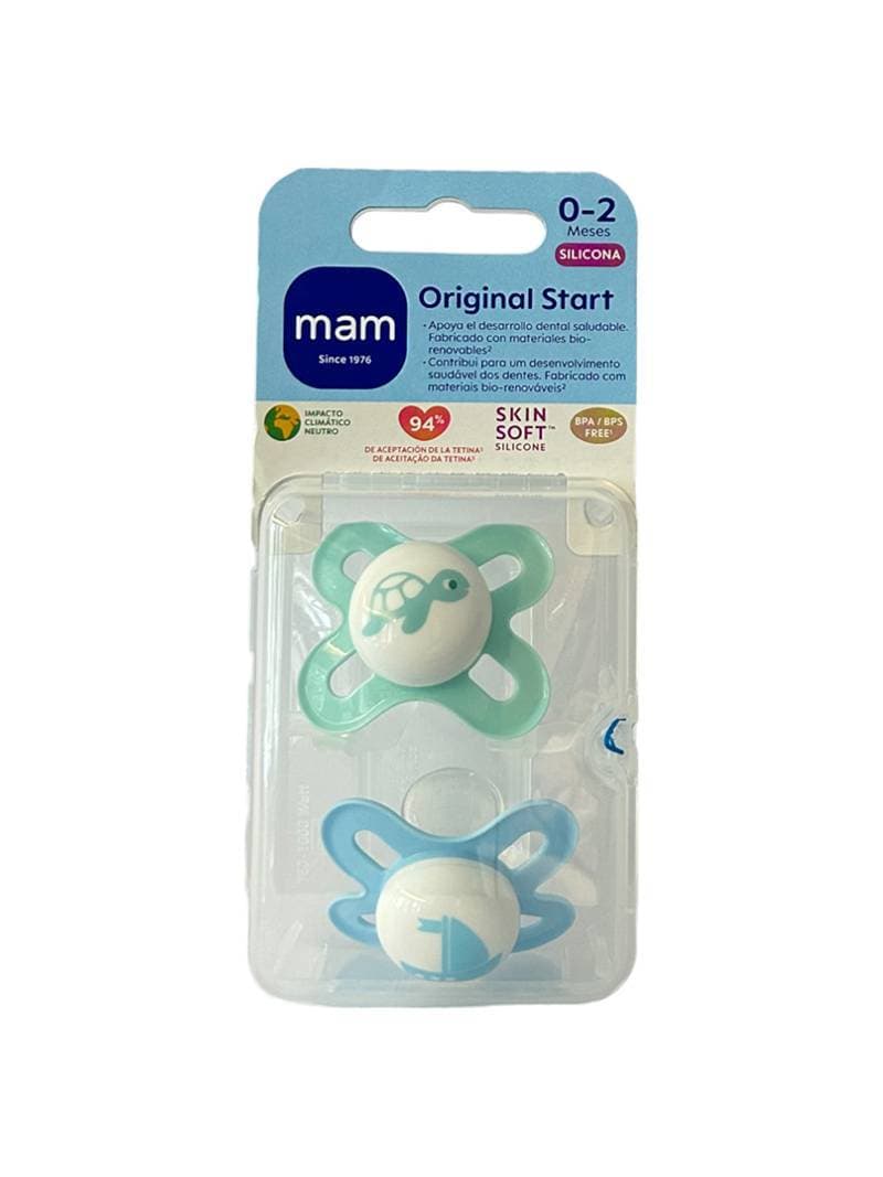 Imagen de Chupete silicona fisiologico mam start 0 - 2 meses a pack doble