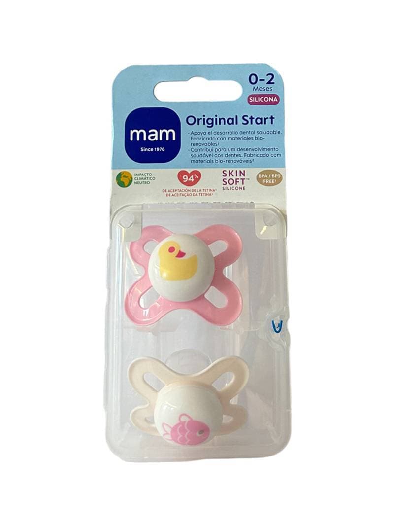 Imagen de Chupete silicona fisiologico mam start 0 - 2 meses r pack doble