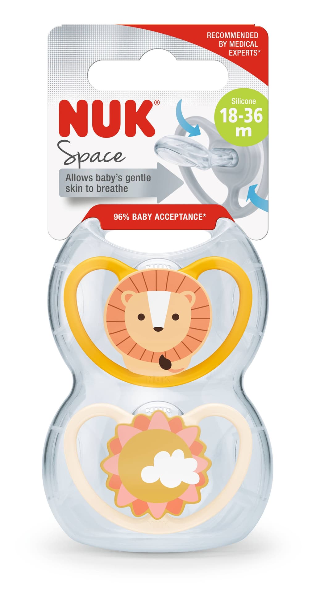 Imagen de Chupete Silicona Nuk Space 18 - 36 Meses Leon