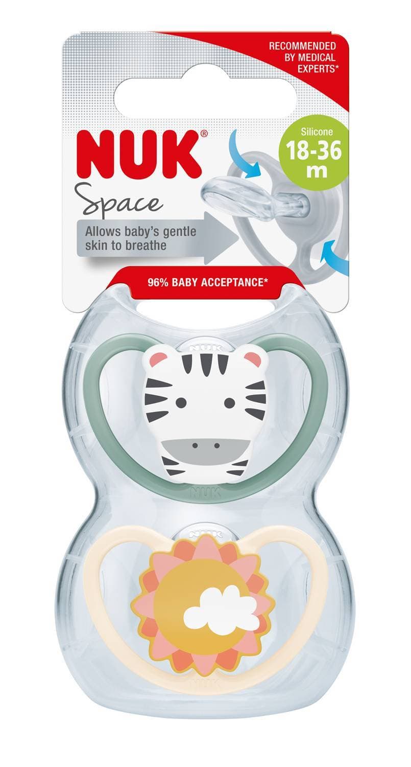 Imagen de Chupete Silicona Nuk Space 18 - 36 Meses Zebra
