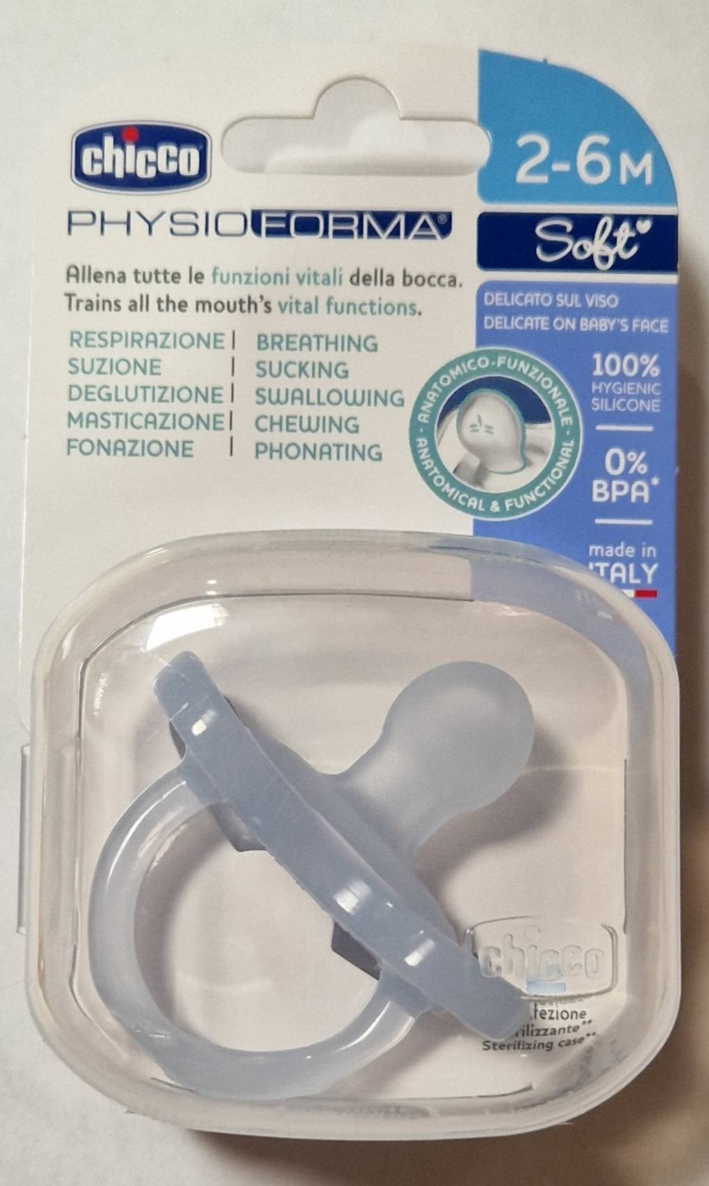 Imagen de Chupete silicona ortodontico chicco physioforma soft 2 - 6 meses color