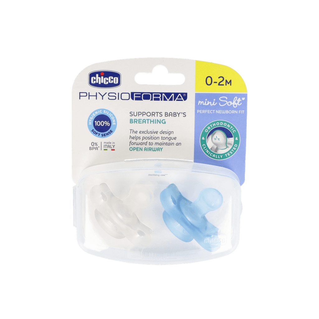 Imagen de Chupete silicona ortodontico chicco physio minisoft 0 - 2 meses color