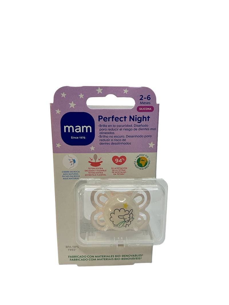 Imagen de Chupete Silicona Simetrica Mam Perfect Night 2 - 6 Meses N