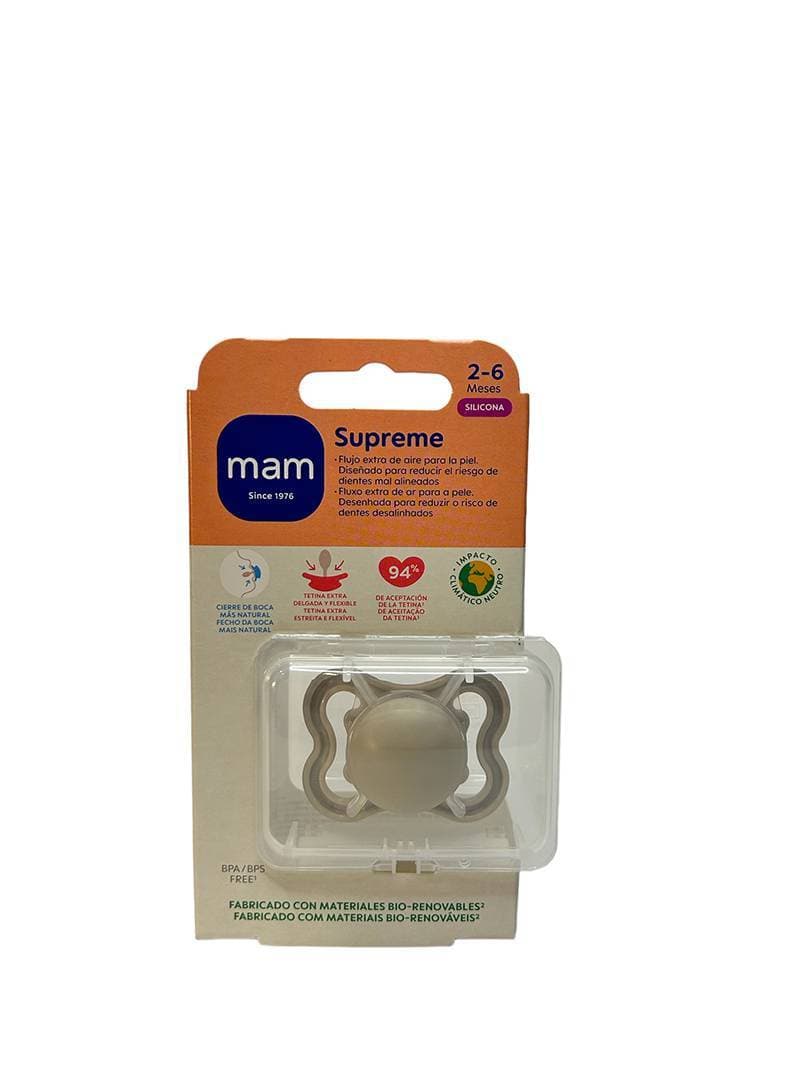 Imagen de Chupete Silicona Simetrica Mam Supreme 2 - 6 Meses Matt N