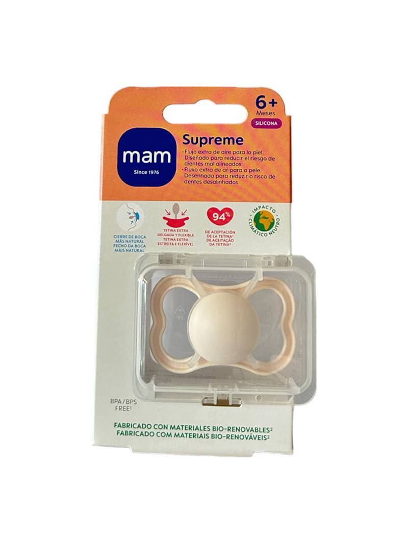 Imagen de Chupete Silicona Simetrica Mam Supreme + 6 Meses Matt N