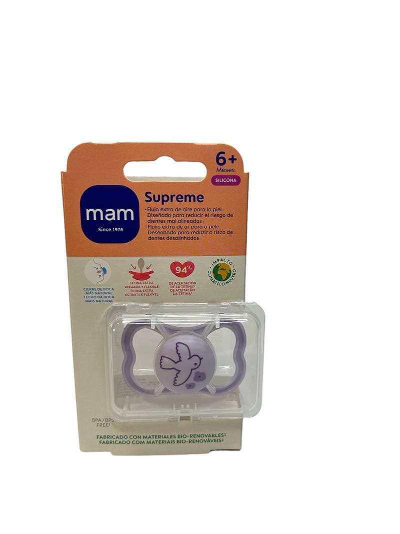 Imagen de Chupete Silicona Simetrica Mam Supreme + 6 Meses Matt R