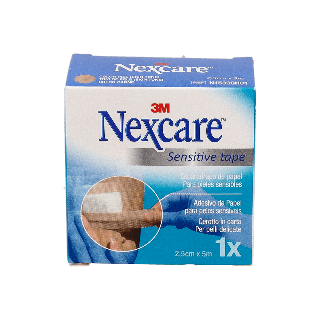 Imagen de Esparadrapo hipoalergico 3m nexcare sensitive tape 1 unidad 5 m x 2,5 cm color carne