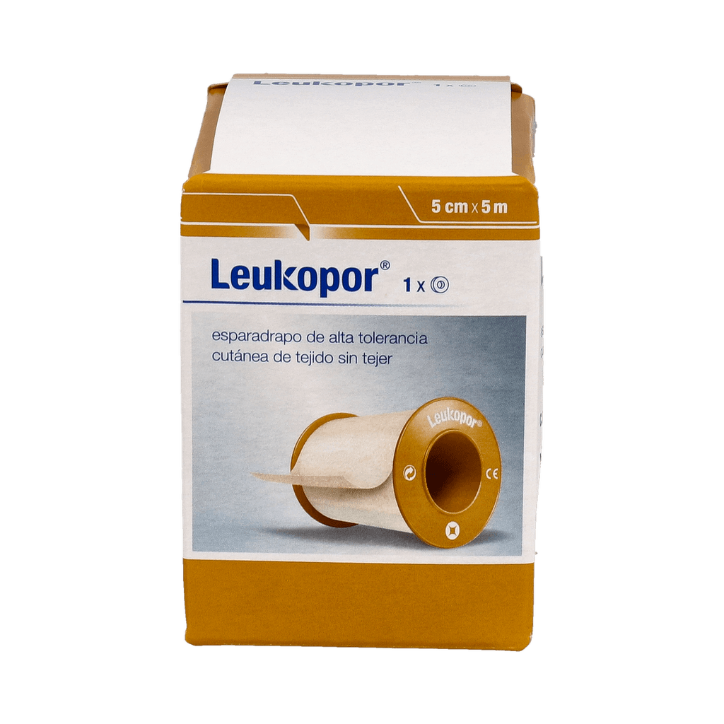 Imagen de Esparadrapo hipoalergico leukopor papel 1 unidad 5 m x 5 cm