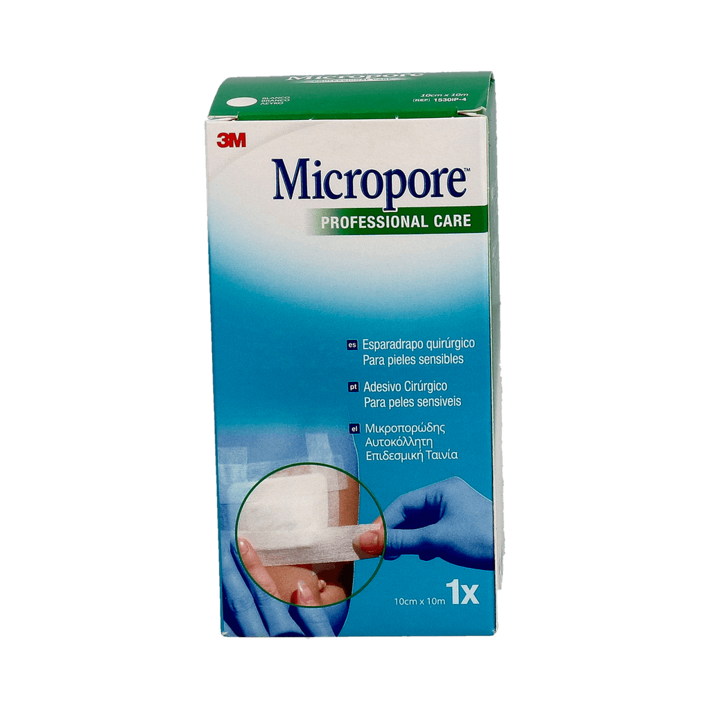 Imagen de Esparadrapo hipoalergico papel micropore 1 unidad 10 m x 10 cm color blanco