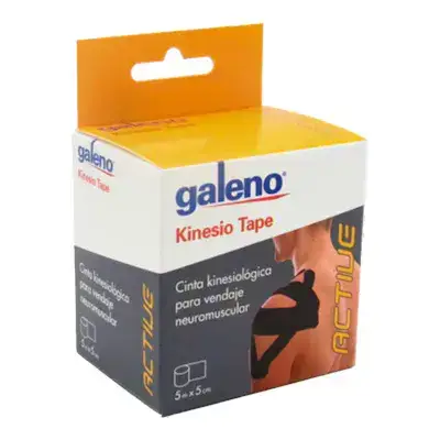 Imagen de Galeno kinesio tape 1 unidad 5 m x 5 cm color negro