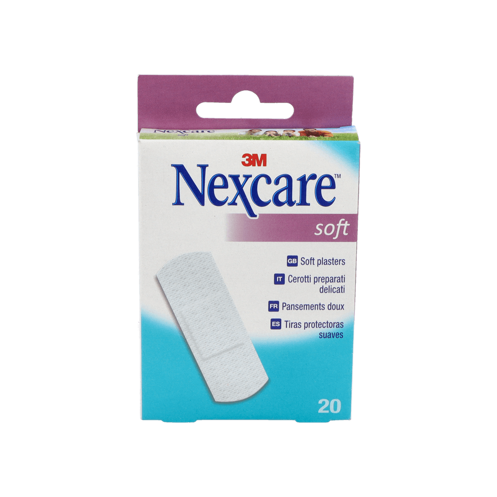 Imagen de Nexcare Soft Tiras Protectoras Suaves Aposito Adhesivo 20 Tiras
