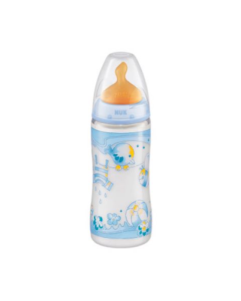 Biberon Nuk First Choice Rose & Blue Azul Latex Leche 300 ml
