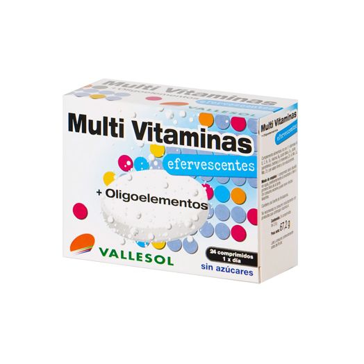 Vallesol Multivitaminas Y Oligoelementos 24 Comprimidos Efervescentes bcatl