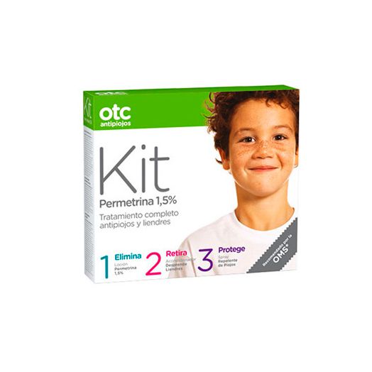 OTC Antipiojos Kit 123 Permetrina (Locion+Acondicionador+Spray)