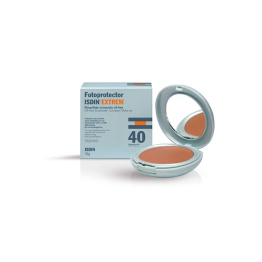 Fotoprotector Isdin Extrem Spf-50+ Maquillaje Compacto Oil-Free Bronce