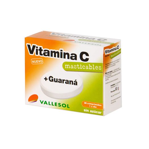 Vallesol Vitamina C Y Guarana 24 Comprimidos Masticables bcatl