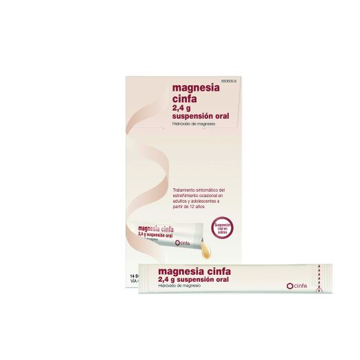 MAGNESIA CINFA 2,4 g SUSPENSION ORAL , 14 sobres