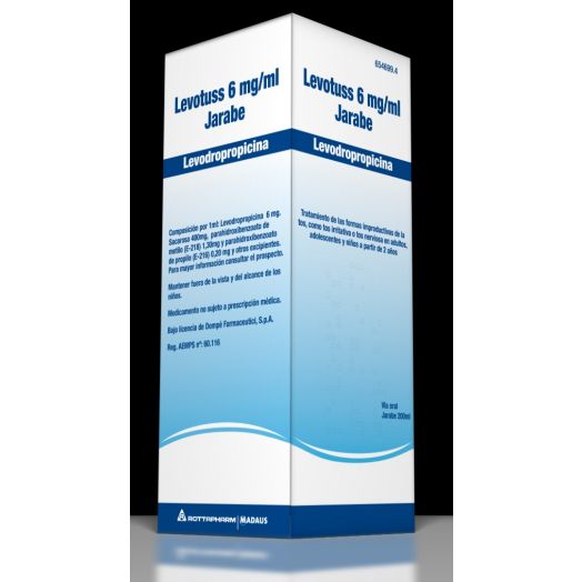 Levotuss 6 Mg/Ml Jarabe , 1 Frasco De 200 Ml