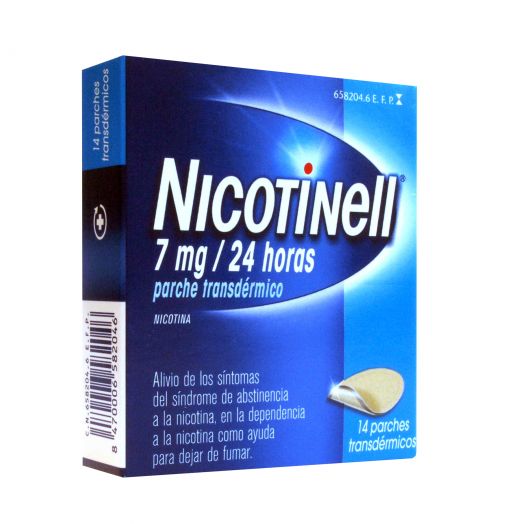 NICOTINELL 7 MG/24 HORAS PARCHE TRANSDERMICOS , 14 parches