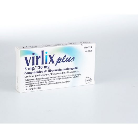 VIRLIX PLUS COMPRIMIDOS DE LIBERACION PROLONGADA  , 14 comprimidos