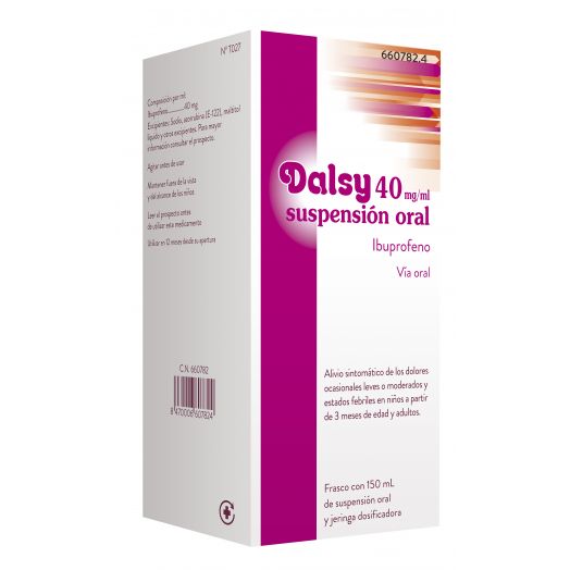 DALSY 40 mg/ml SUSPENSION ORAL , 1 frasco de 150 ml