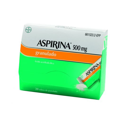 ASPIRINA 500 mg GRANULADO , 20 sobres