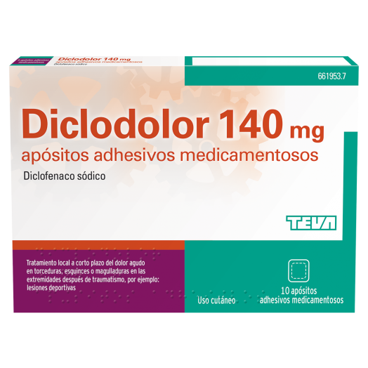 DICLODOLOR 140 MG APOSITOS ADHESIVOS MEDICAMENTOSOS 10 apósitos